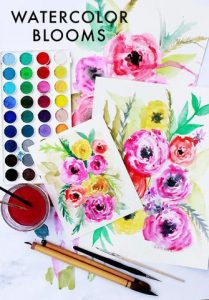 Watercolor blooms